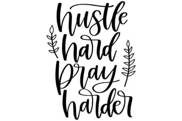 Inspirational Quote Art: Hustle, Hard Work, and Prayer