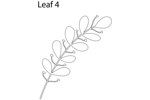 Leaf 4: A Detailed Line Drawing