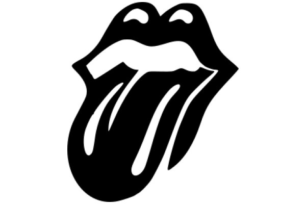 Stylized Logo of the Rolling Stones' Tongue and Lip Design