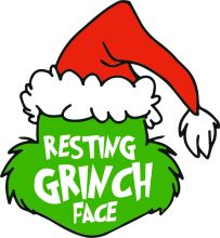 Resting Grinch Face: A Festive Holiday Design