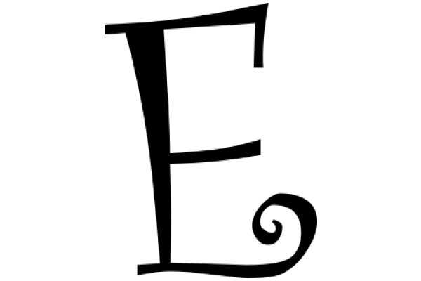 Elegant Typography: A Letter 'E'