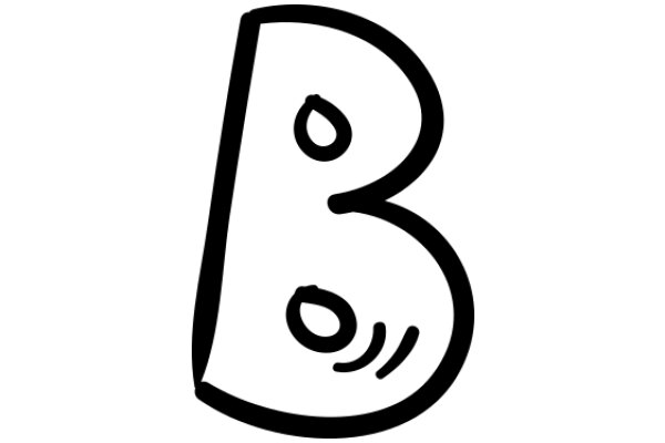 Simplistic Logo of the Letter 'B' with a Swirl Design