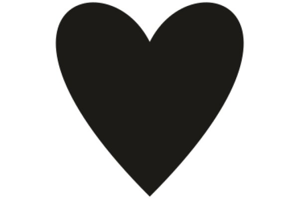 Simplicity in Design: A Black Heart Icon