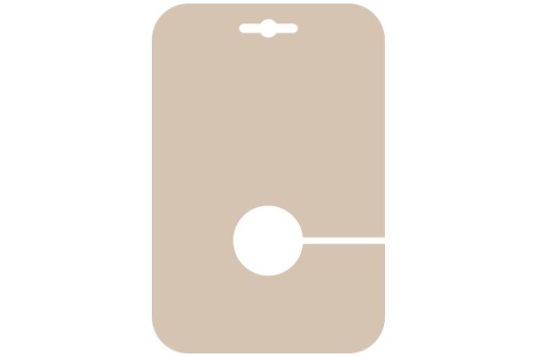 A Simple, Minimalist Design: A Beige Square with a White Circle