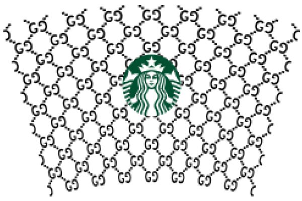 Starbucks Logo Embellished with a Pattern of Gs