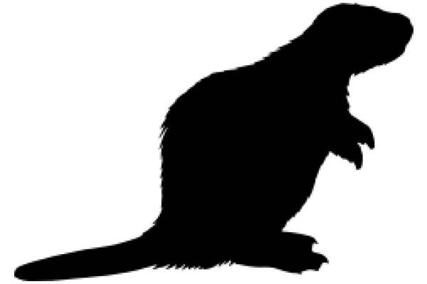 A Silhouette of a Seal on a White Background