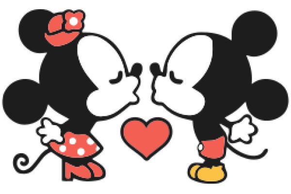 A Heartwarming Moment: Mickey Mouse and Minnie Mouse Share a Kiss