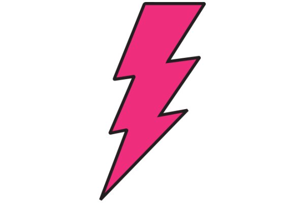 Vibrant Pink Lightning Bolt Logo