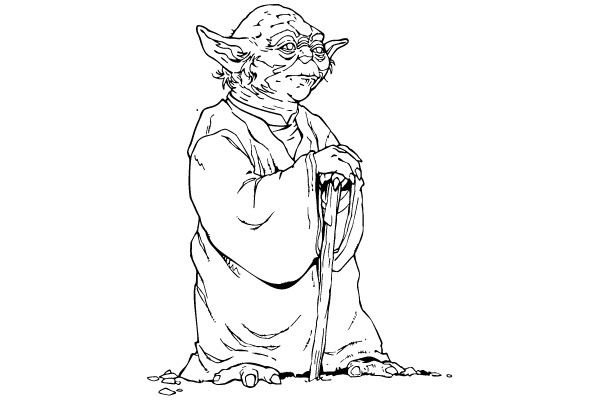 The Wise Jedi Master: A Illustration