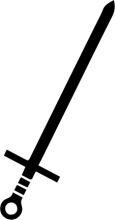 A Sword in a White Background