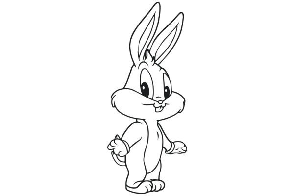 A Playful Cartoon of a Bunny Character