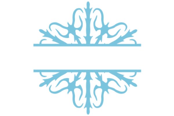 Stylized Blue Snowflake Design