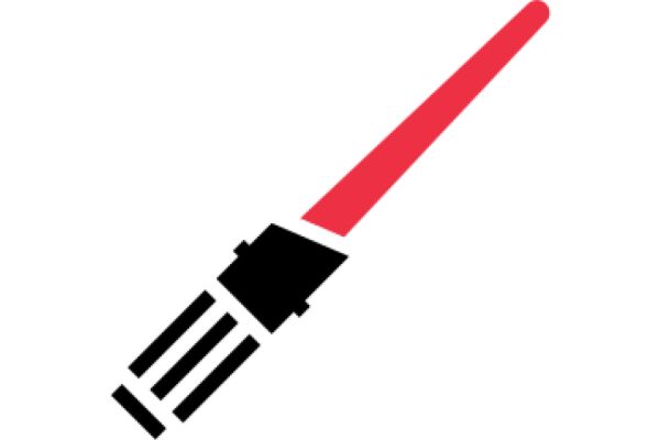 A Red Lightsaber Against a White Background