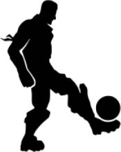 Silhouette of a Person Kicking a Ball