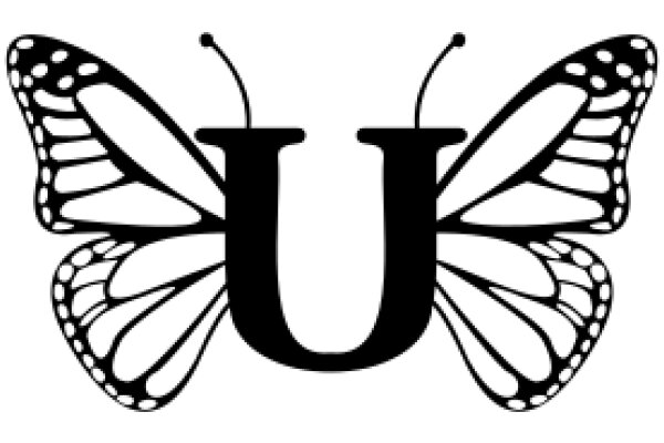 Stylized Butterfly Logo with the Letter 'U'