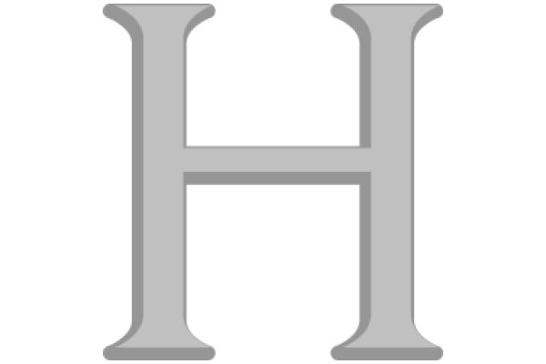 Simplistic Gray Letter 'H' on a White Background