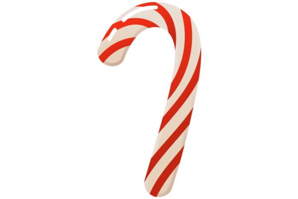 A Festive Candy Cane Illustration