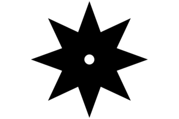 Simplistic Star Icon with a Circle at the Center