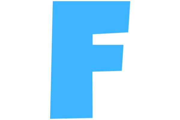 A Blue Letter 'F' in a White Background