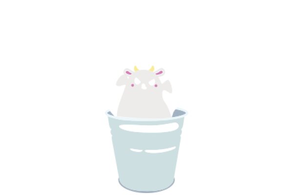 A Playful Scene of a Bunny in a Bucket