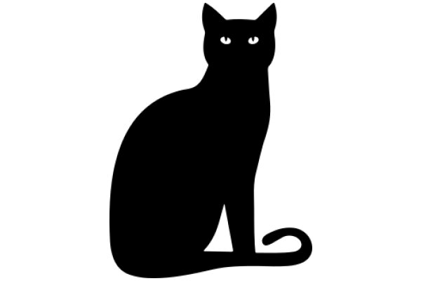 Silhouette of a Cat: A Graphic Design