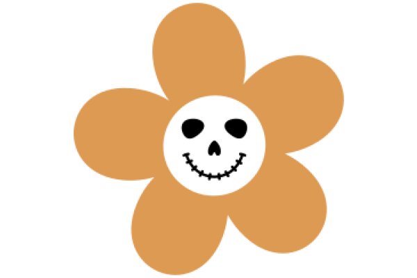 A Smiling Flower with a Skeleton Face