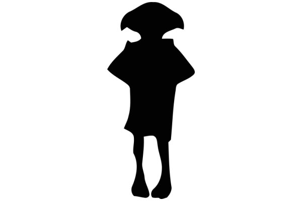 Silhouette of a Person in a Pixelated Style