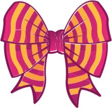 Vibrant Pink and Yellow Bow on a White Background