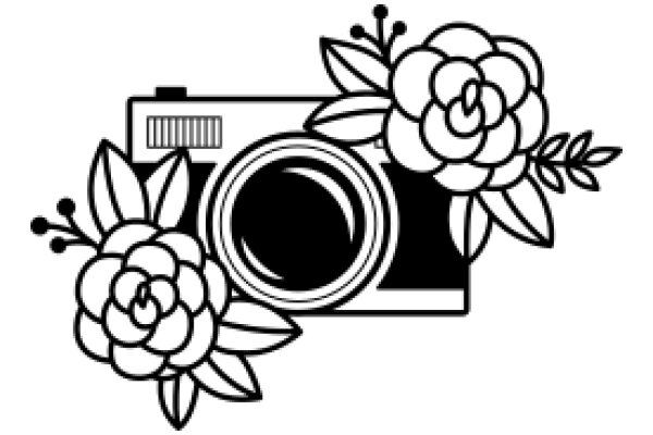 Vintage Camera with Floral Accents