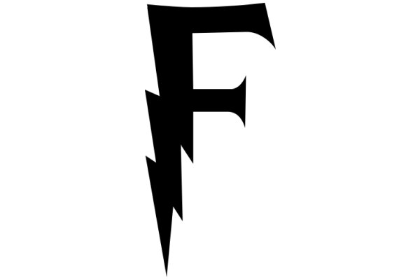 Stylized Letter 'F' with a Lightning Bolt Design