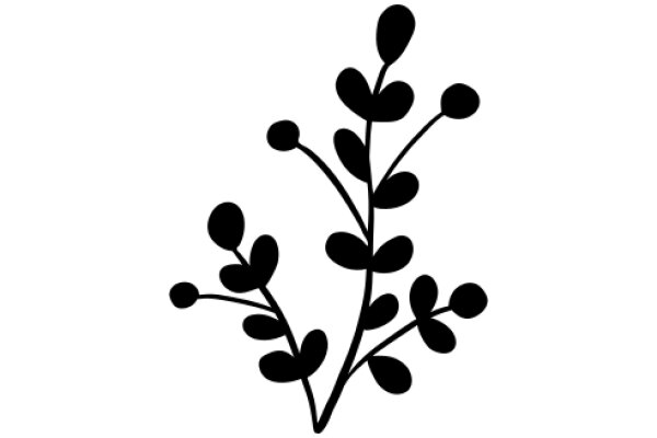 Simplicity in Design: A Line Drawing of a Plant