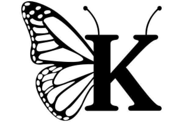 Stylized Butterfly Logo with the Letter 'K'