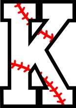 Baseball Letter K: A Graphic Design