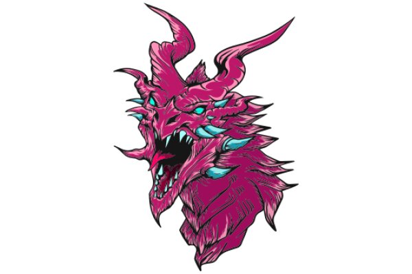 Vivid Fantasy: A Pink Dragon's Majestic Portrait