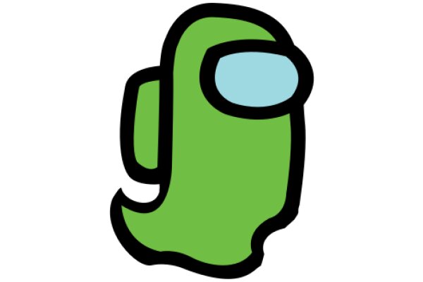 Vibrant Green Cartoon Character