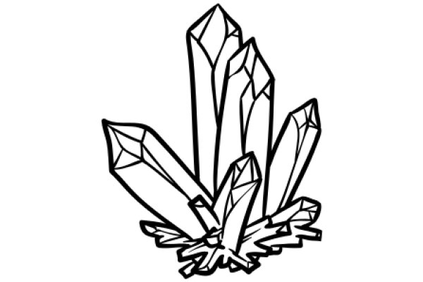 Stylized Illustration of a Crystal Formation