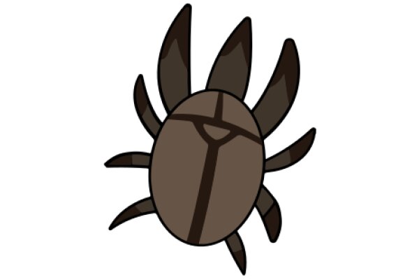 A Digital Illustration of a Brown Spider with Eight Legs