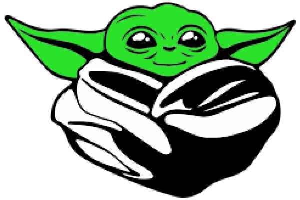 A Cute Cartoon of a Green Yoda Character Swaddled in a Blanket