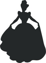 Silhouette of a Cinderella-like Figure