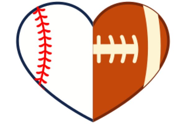 A Heartfelt Symbol of Sports Fans: Football and Baseball