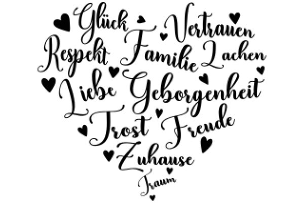 A Collection of German Words and Phrases, Each Accompanied by a Heart