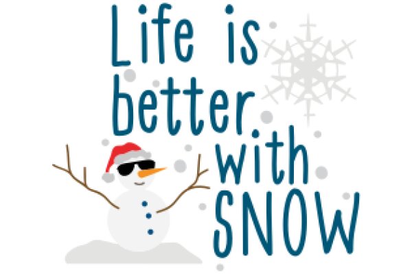 Winter Holiday Greeting: A Snowman's Perspective on Life's Better with Snow