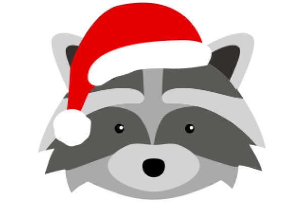 A Festive Holiday Greeting: A Raccoon in a Santa Hat