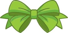 A Vibrant Green Bow on a White Background