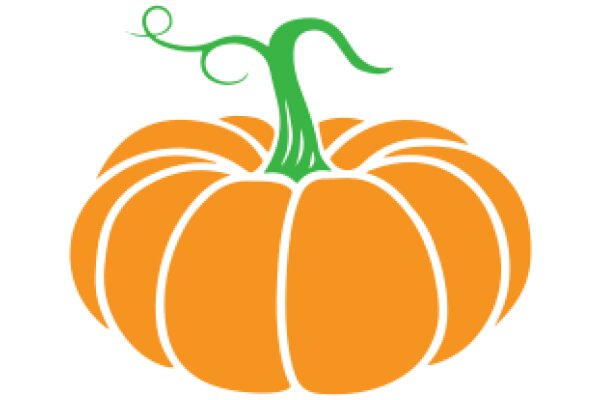 Vibrant Orange Pumpkin with a Green Stem