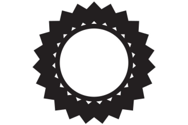 Stylized Black Gear Icon