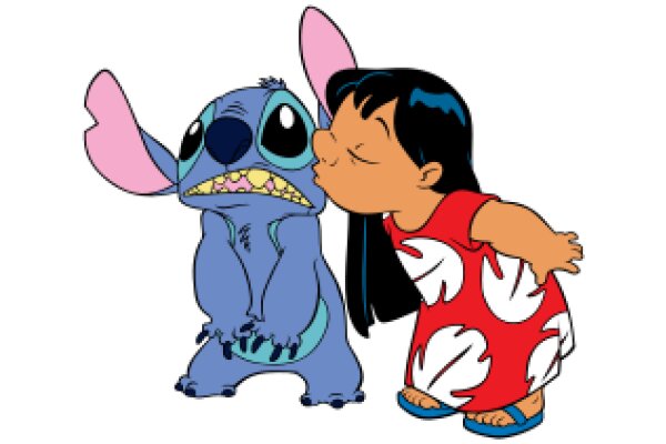 A Heartwarming Hug Between Lilo and Stitch