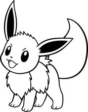 Adorable Eevee: A Line Drawing