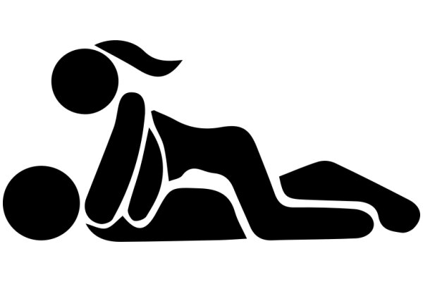 A Silhouette of a Person Resting on a Ball