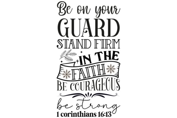 Inspirational Quote Poster: Guardian, Faith, Courage, and Strength